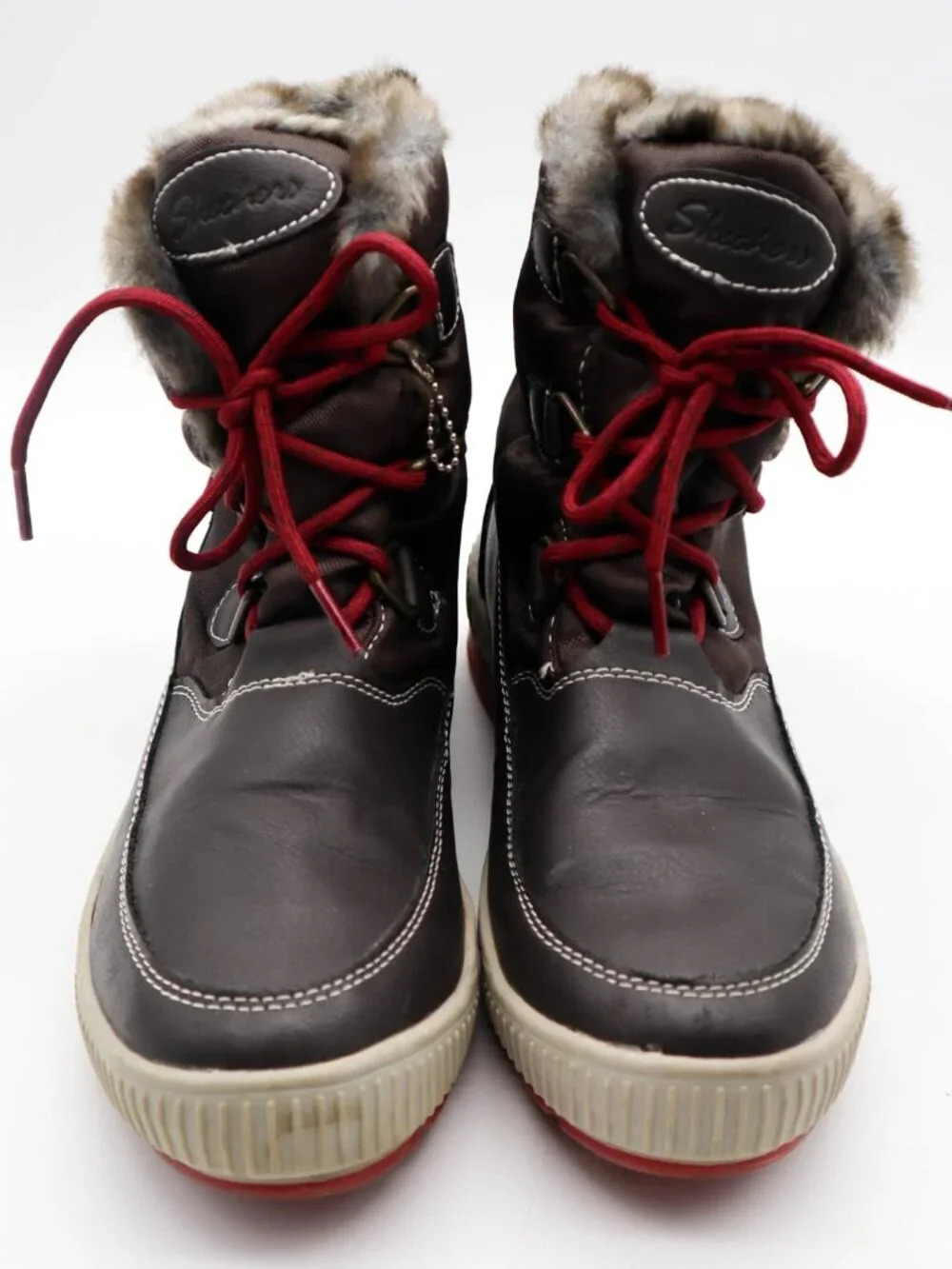 Skechers Woodland Winter Snow Boots Women’s Sz 7 Brown Waterproof Faux Fur Lined